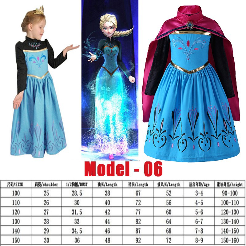 Đầm Hóa Trang Công Chúa Anna Elsa / Aladdin / Disney Cho Bé 85614770