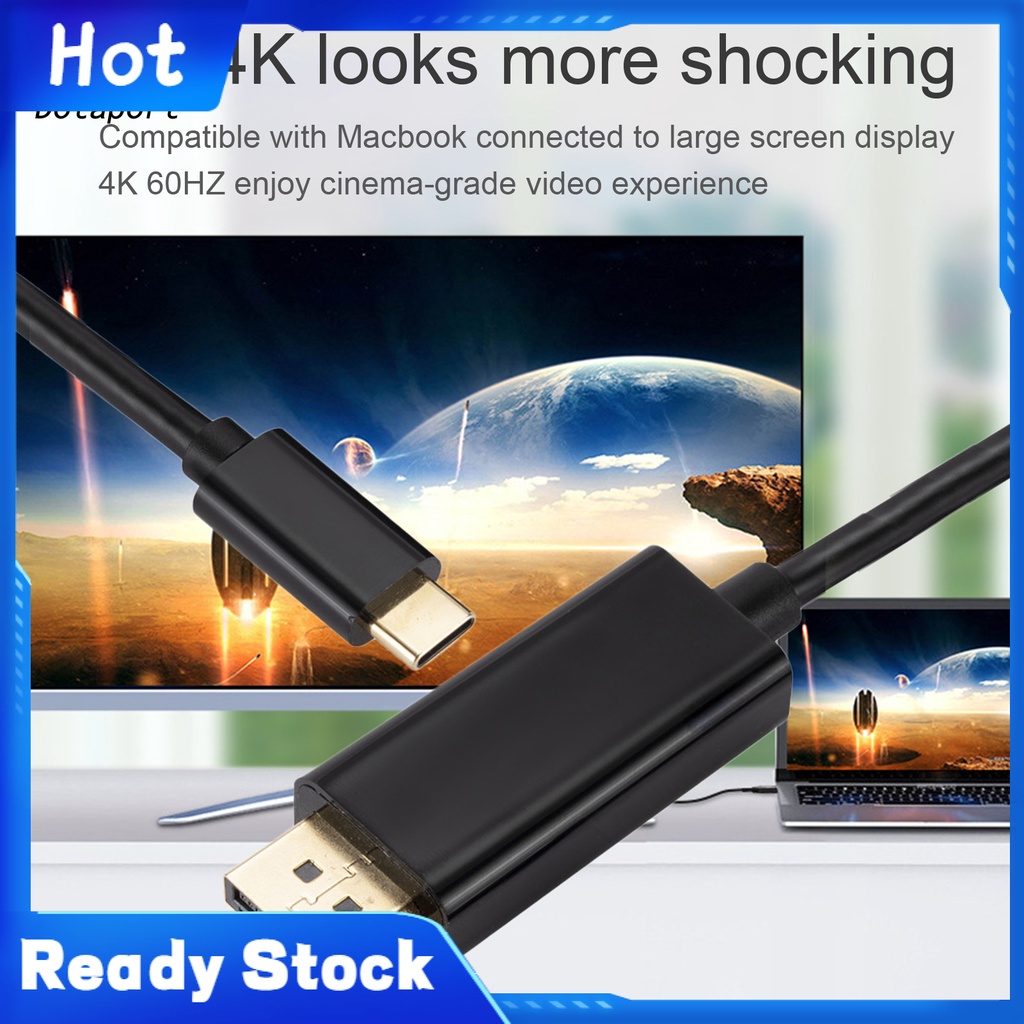 Dây Cáp Chuyển Đổi Usb 1.8m Type-C Sang Dp Cho Máy Tính | BigBuy360 - bigbuy360.vn