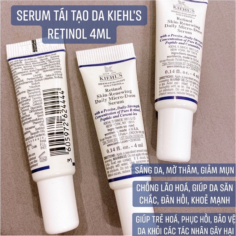 Tinh Chất Trẻ Hoá Da KIEHL'S Retinol Skin Renewing Daily Micro Dose Serum