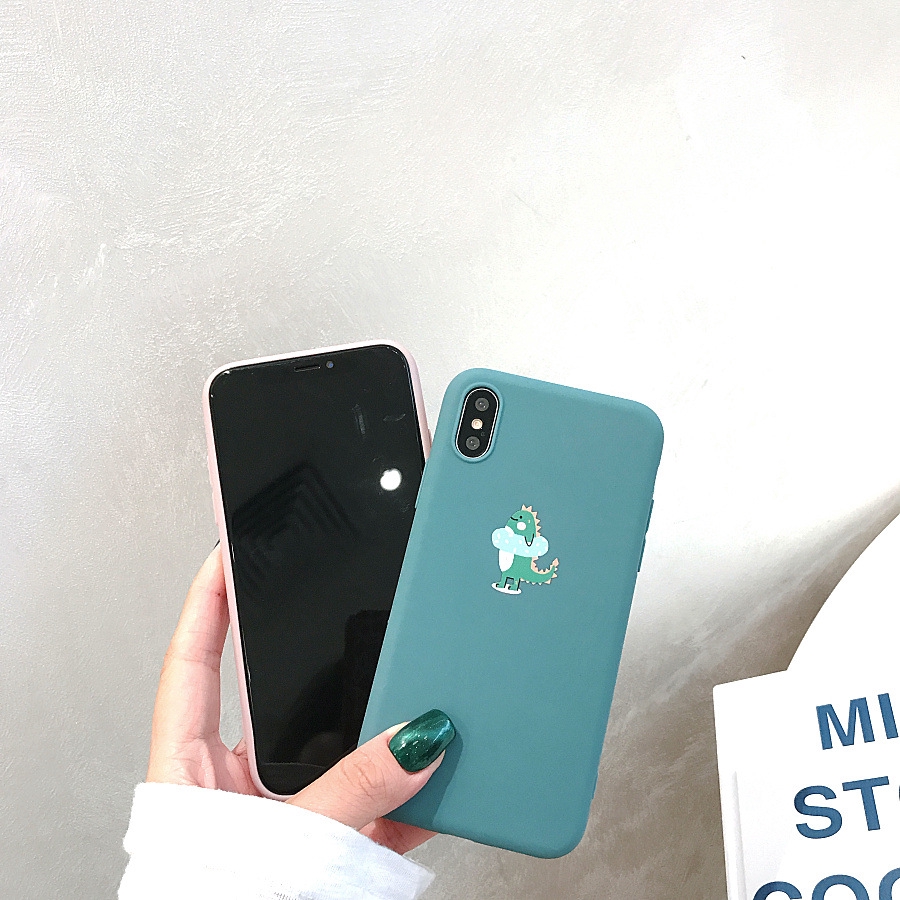 Ốp silicone mềm hình khủng long dễ thương IPhone SE 2020 6 6s 7 8 Plus X XS XR XSMax Cartoon Little Dinosaur Soft Cover | BigBuy360 - bigbuy360.vn