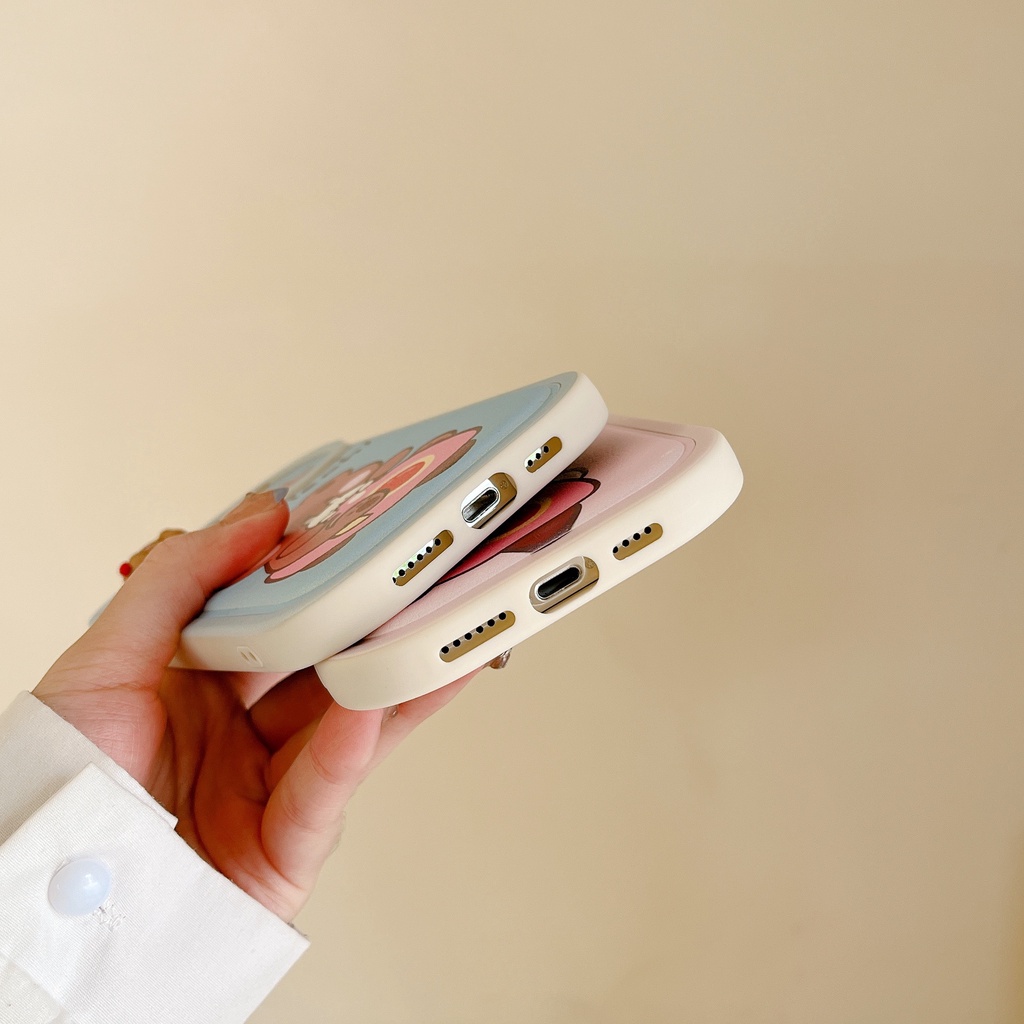 Ốp Điện Thoại Dẻo Họa Tiết Hoạt Hình Chú Thỏ / Gấu Dễ Thương Chống Rơi Cho iPhone 14 14pro max 13 12PRO max 11pro max