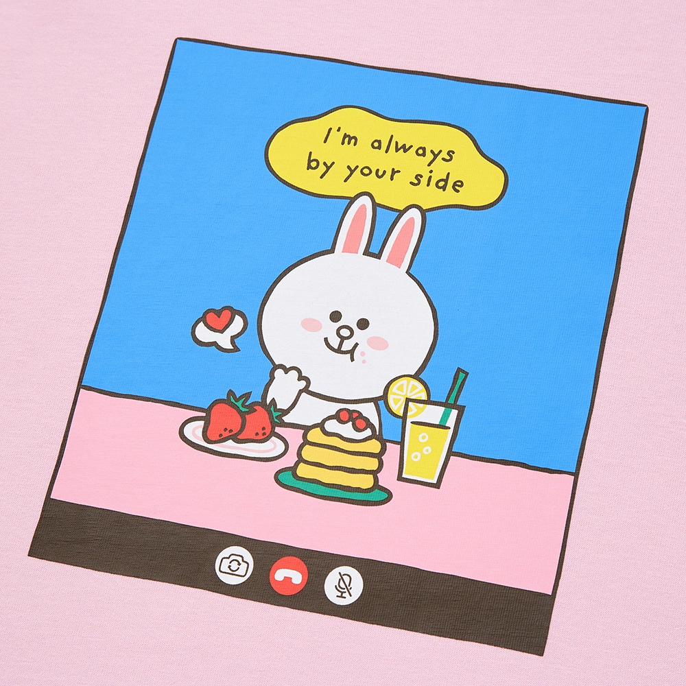 LINE FRIENDS Uniqlo Áo Thun Tay Ngắn In Hình Bạn Bè Cho Cặp Đôi / Nam