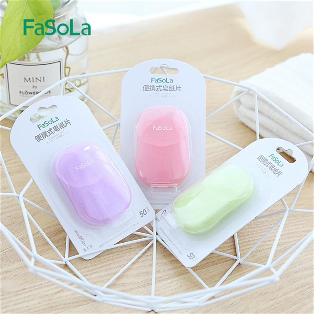 Hộp 50 Xà Phòng Giấy Mini Xốp Tạo Bọt Tiện Dụng