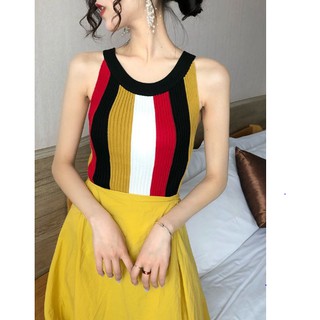 Áo len ba lỗ kẻ dọc