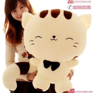 Gấu Mèo nhồi bông nơ đuôi dài size 80cm
