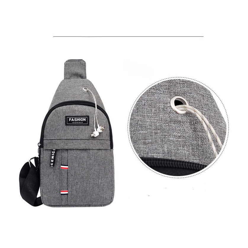 Túi đeo chéo nam vải bố - Kiểu đơn giản