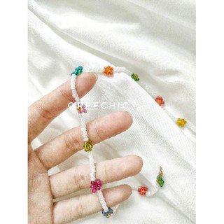 Choker hạt cườm bling