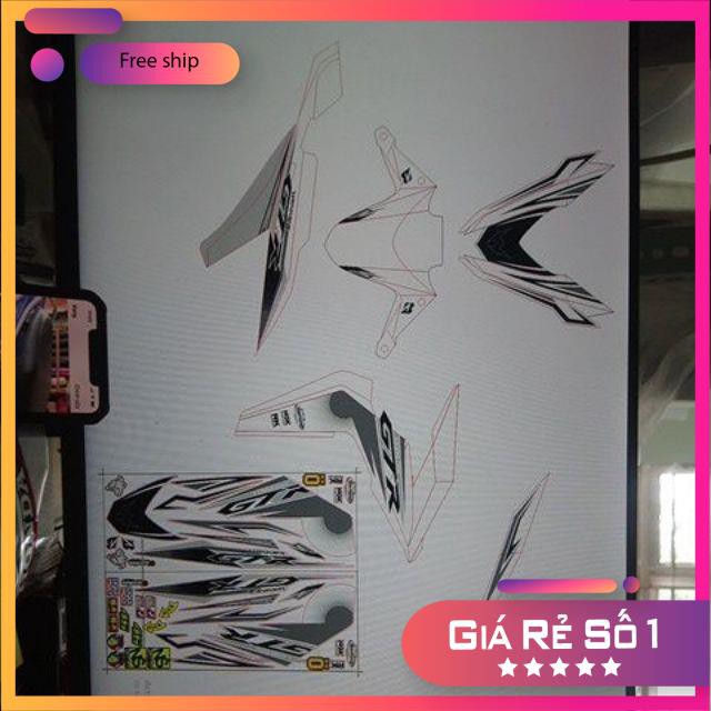 ( Quí khách vui lòng mang ra tiệm cho thợ dán ) Tem winner 150 trắng đen xám