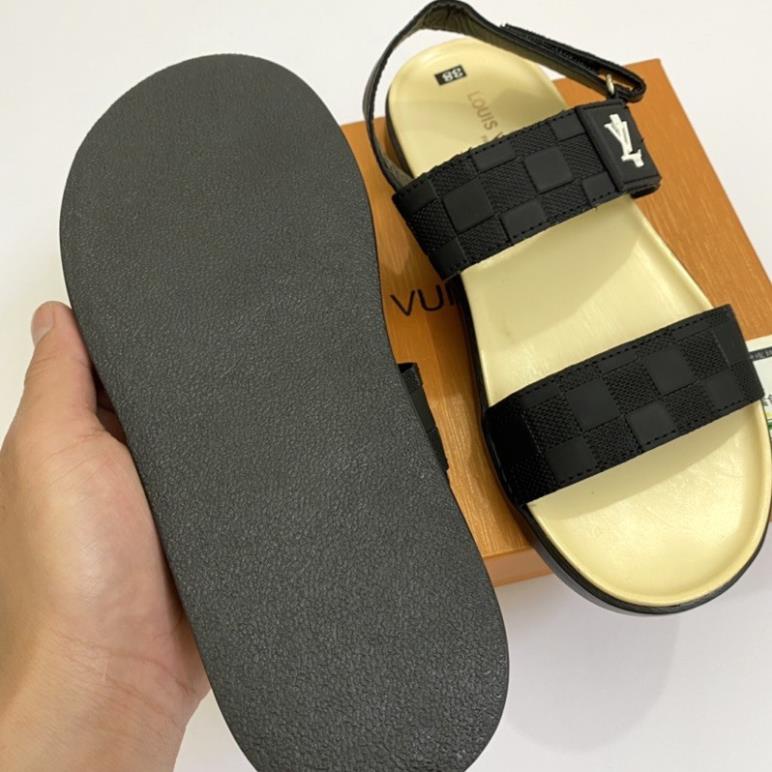 dép quai hậu nam lv, dép sandal nam đế cao su Fullbox. DCY
