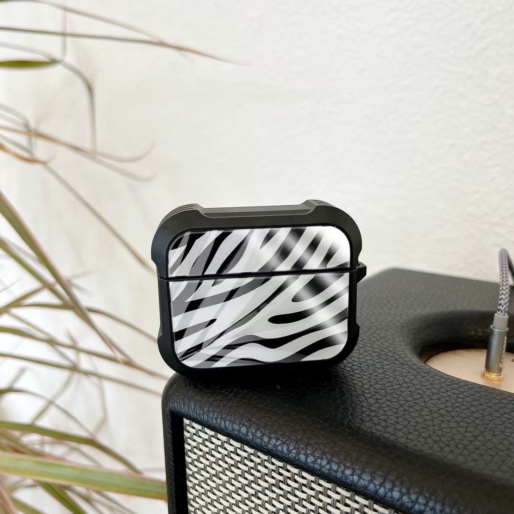 Vỏ Bảo Vệ Hộp Sạc Tai Nghe Bluetooth Bằng tpu Mềm Họa Tiết Ngựa Vằn Cho airpods 1 / 2 pro 3