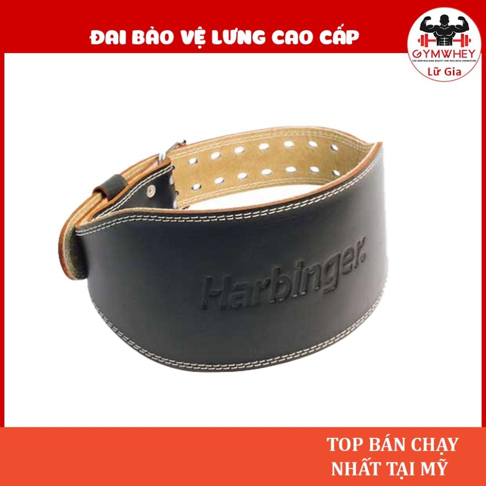 [GIÁ TỐT NHẤT] Đai Lưng Cao Cấp Cho Tập Gym HARBINGER PADDED LEATHER BELT 6 INCHS BLACK 285