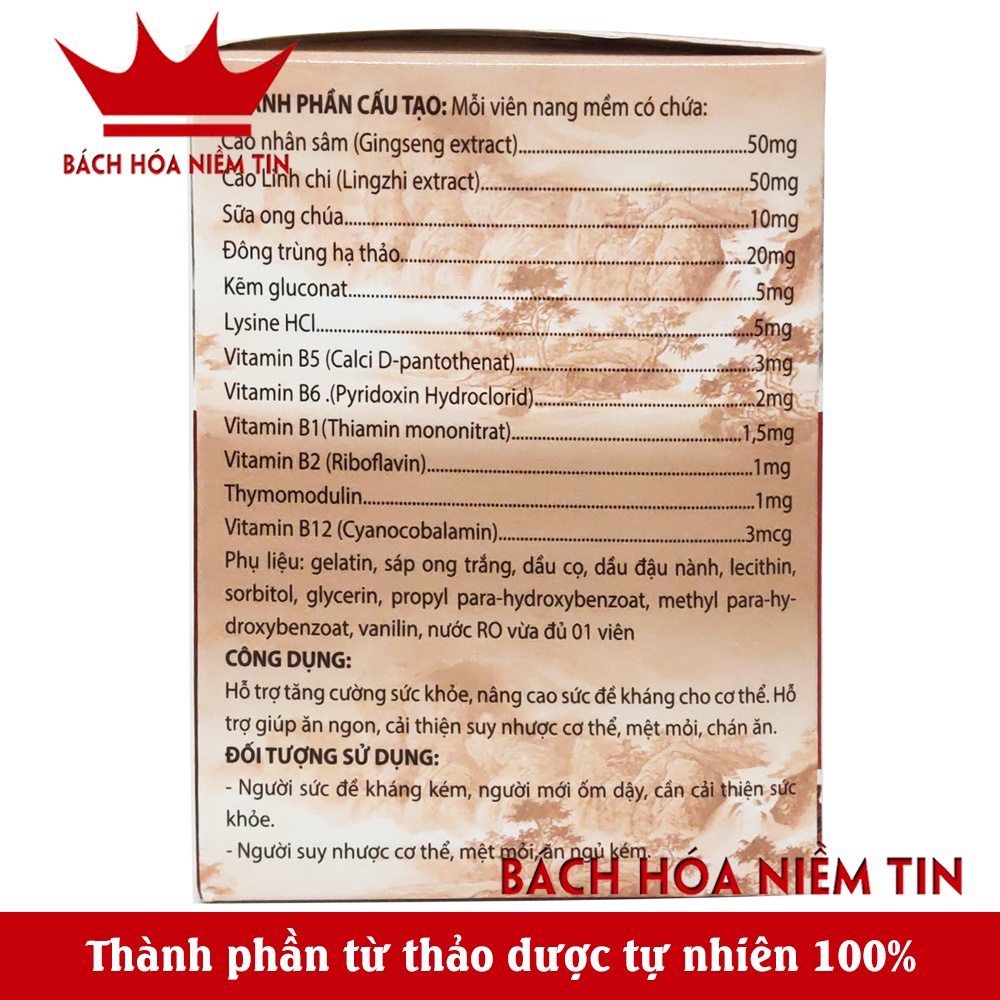 Multivitamin B12 - Giúp tăng sức đề kháng, giảm mệt mỏi - Bổ sung vitamin và khoáng chất kết hợp Linh chi, nhung hươu