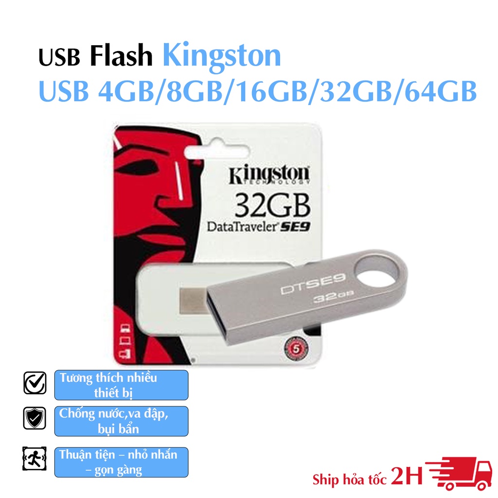 USB 4GB/8GB/16GB/32GB/64GB - USB kingston đủ loại dung lượng độ bền chắc chắn dễ dàng mang khi bất kì đâu