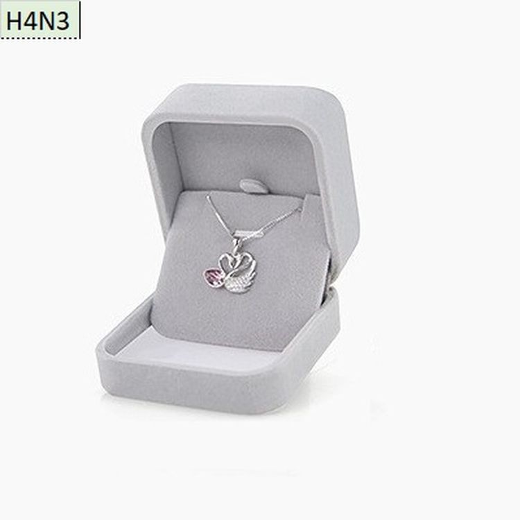 [H4N3-Giá xưởng] COMBO 6 Hộp dây chuyền vuông - Hộp đựng trang sức bọc nhung cao cấp kiểu nắp gập