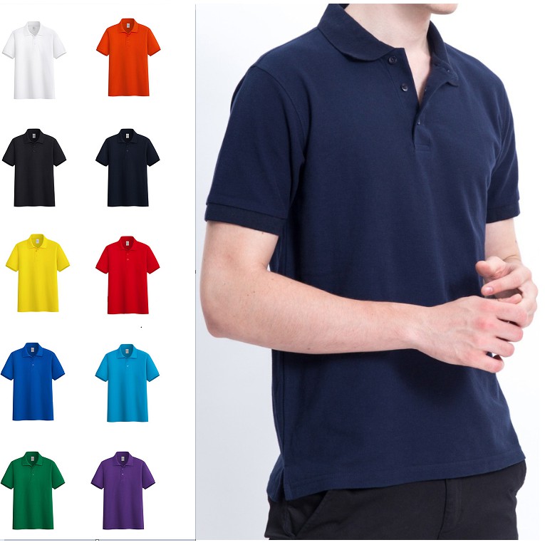 Áo thun polo nam trơn có cổ ngắn tay vải cá sấu không nhăn, kiểu dáng đơn giản lịch sự trẻ trung PL1M | BigBuy360 - bigbuy360.vn