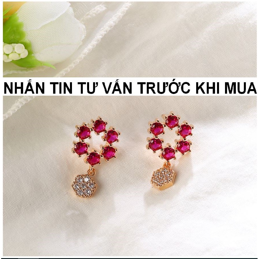 Bông tai nữ hàn quốc đính đá lấp lánh CHẤT LƯỢNG. Mua 5 giá sỉ ( NHƯ HÌNH 100 % ) (14)