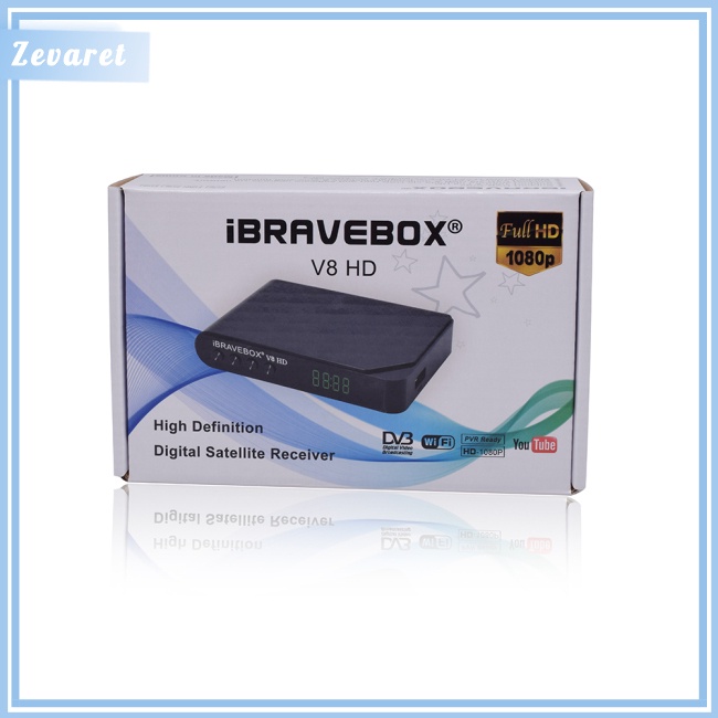 Bộ Thiết Bị Thu Sóng Vệ Tinh Zevaret iBRAVEBOX V8 HD 1080P DVB-S2 PVR USB WIFI
