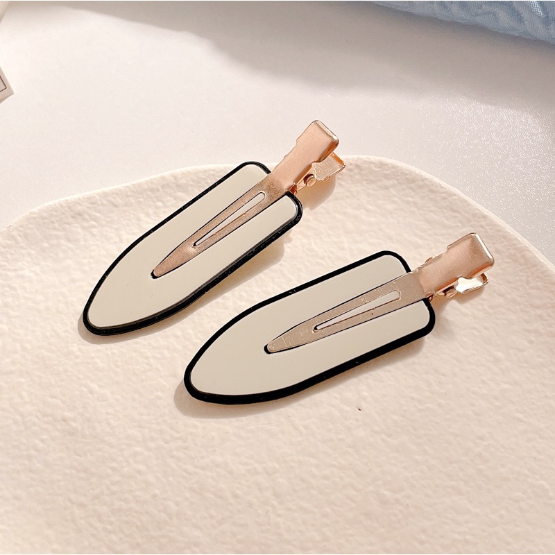 Kẹp tóc mái không đường may thời trang mới (hai mảnh)
