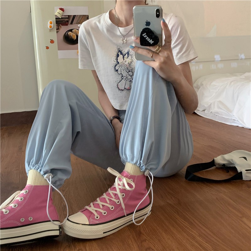 Xiaozhainv Quần Thể Thao Lưng Thun Co Giãn Thoải Mái Dành Cho Nữ