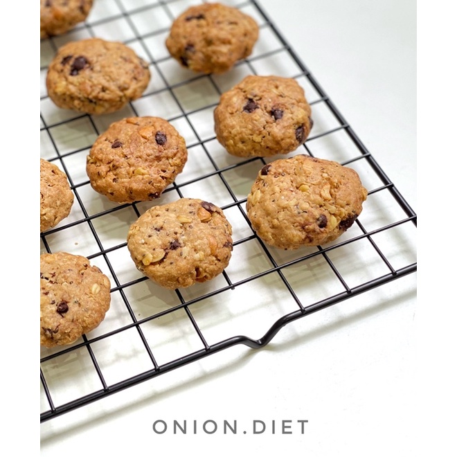 Bánh COOKIES Yến Mạch Onion.Diet Không Đường Hỗ Trợ Giảm Cân - Phù Hợp Cho Người Tiểu Đường 250G