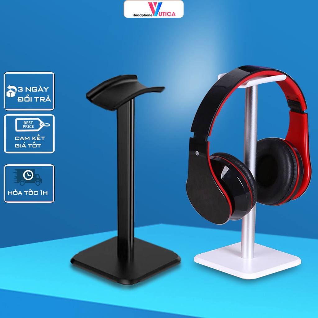 Giá đỡ treo tai nghe đế vuông chống trượt GTN02 đầu tpu chống xước tháo lắp dễ dàng chắc chắn chiều cao 235mm full size