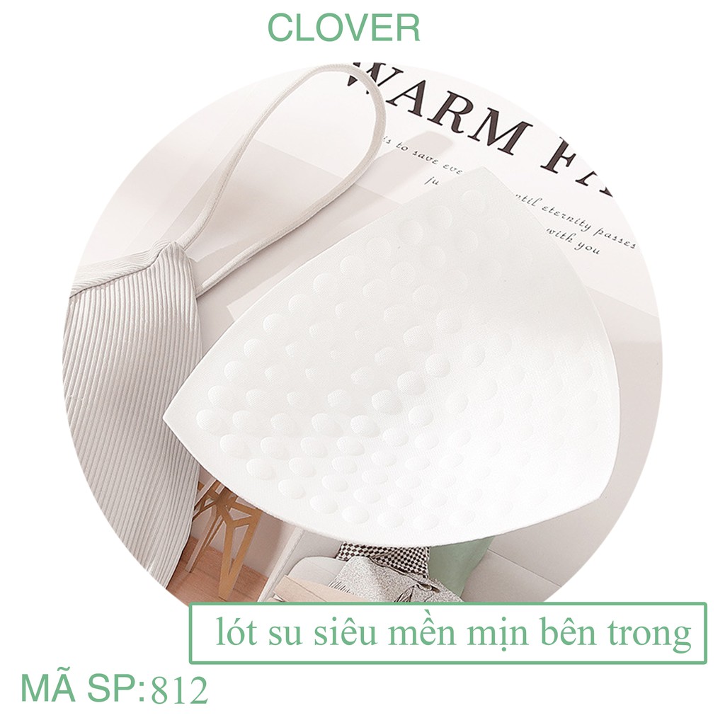 Áo Lót Nữ 💝FREESHIP💝Áo Bra Gân Cotton Thun Không Gọng  Cài Sau 4 màu lựa chọn - A812