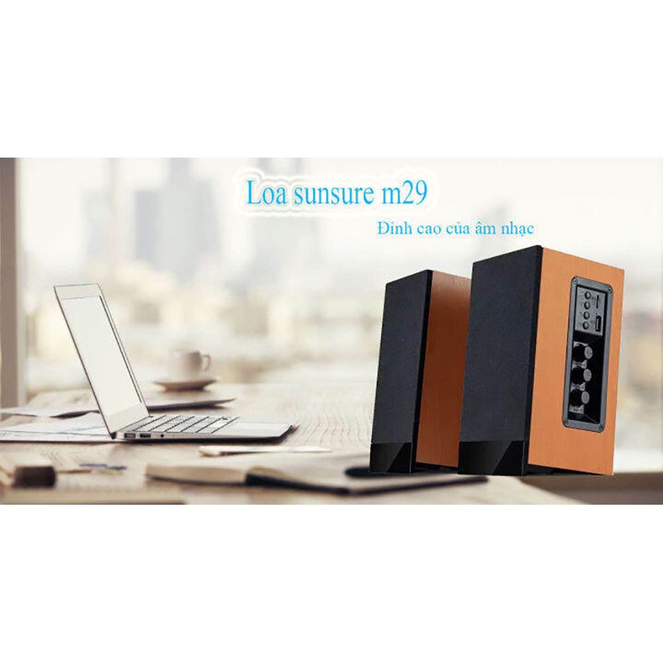 Loa vi tính Sunsure M29  loa vi tính 2.0 âm thanh stereo rạp hát - Kết nối Bluetooth, AV, USB, SD card âm thanh đỉnh cao