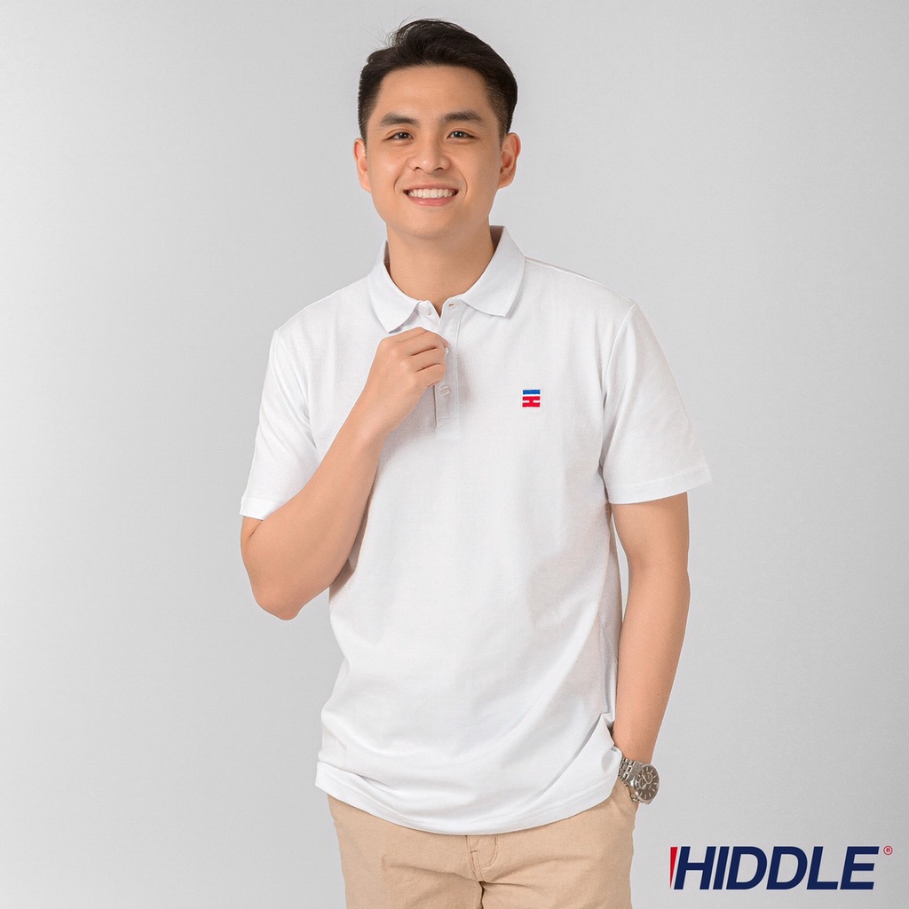 Áo thun polo nam basic vải cotton cá sấu cao cấp logo thêu HIDDLE 810201/810202