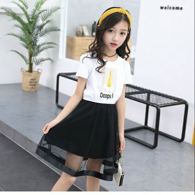 Váy phối lưới bé gái size 15-32kg VH57