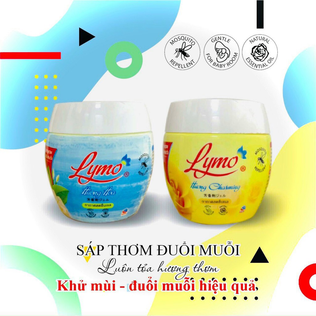 Sáp thơm Lymo hương Charming đuổi muỗi hiệu quả trong mọi không gian tủ quần áo, ô tô, phòng tắm, phòng ngủ, phòng khách