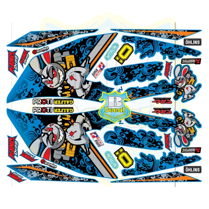 ( Quí khách vui lòng mang ra tiệm cho thợ dán ) Tem winner X thỏ xanh