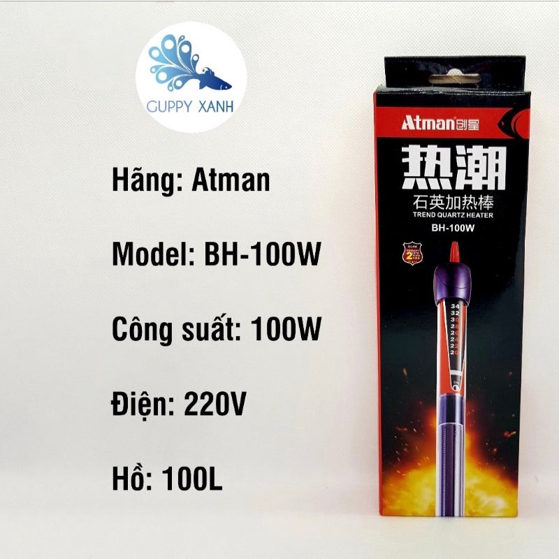 Sưởi Atman 100w hàng cao cấp tiết kiệm điện