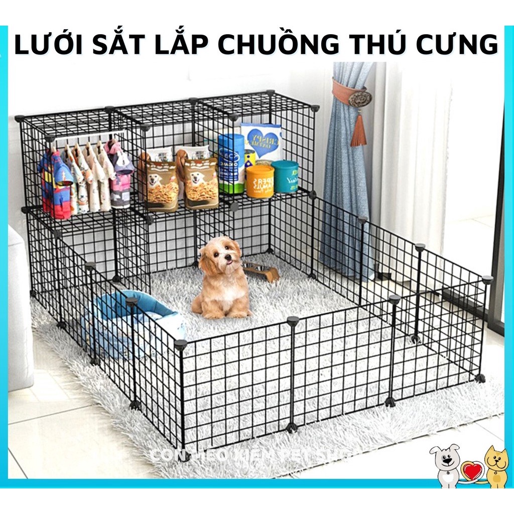 Miếng ghép lồng chuồng quây chó mèo bán lẻ theo tấm - Tấm lưới ghép chuồng đa năng