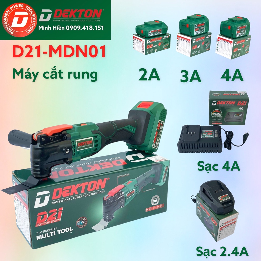 Máy Cắt Rung Đa Năng Dekton/D21-MDN01 - Dùng Pin D21 - Motor Brushless Có Chỉnh Tốc