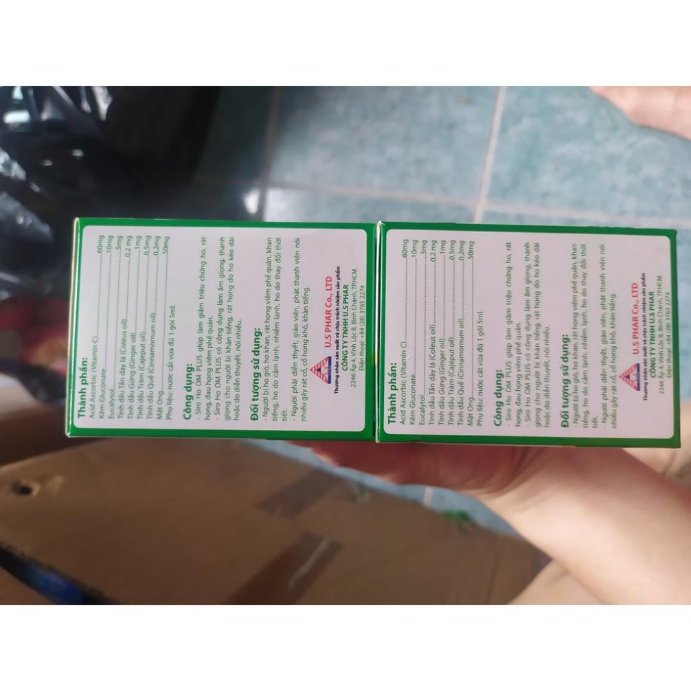 Siro ho om plus giảm ho, hết cảm, hết khò khòe