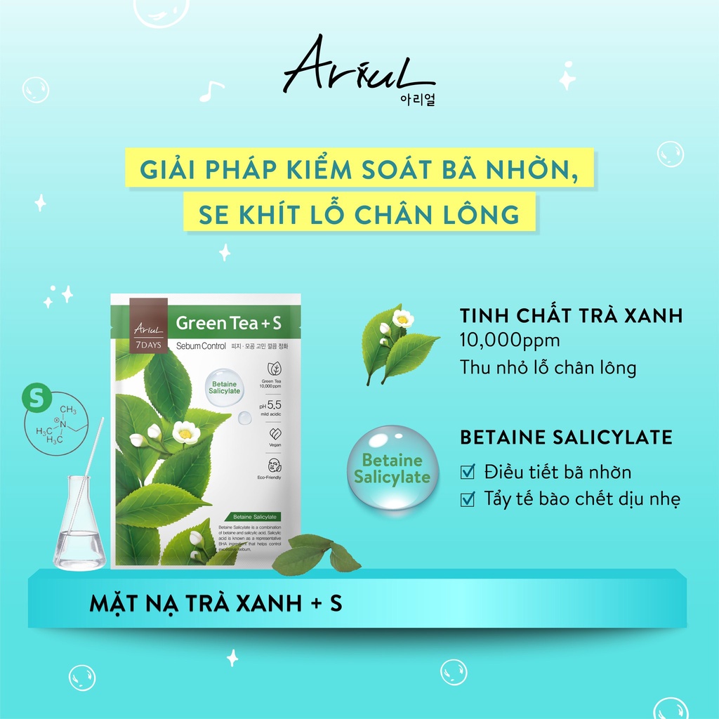 Combo 4 mặt nạ Ariul 7 Days Mask - Dưỡng da sáng mịn