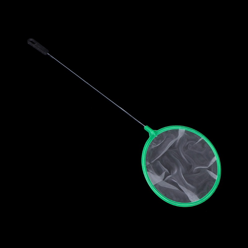 Vợt bắt tôm/ cá hình tròn với khung bằng nhựa mảnh tiện dụng cho bể cá cảnh