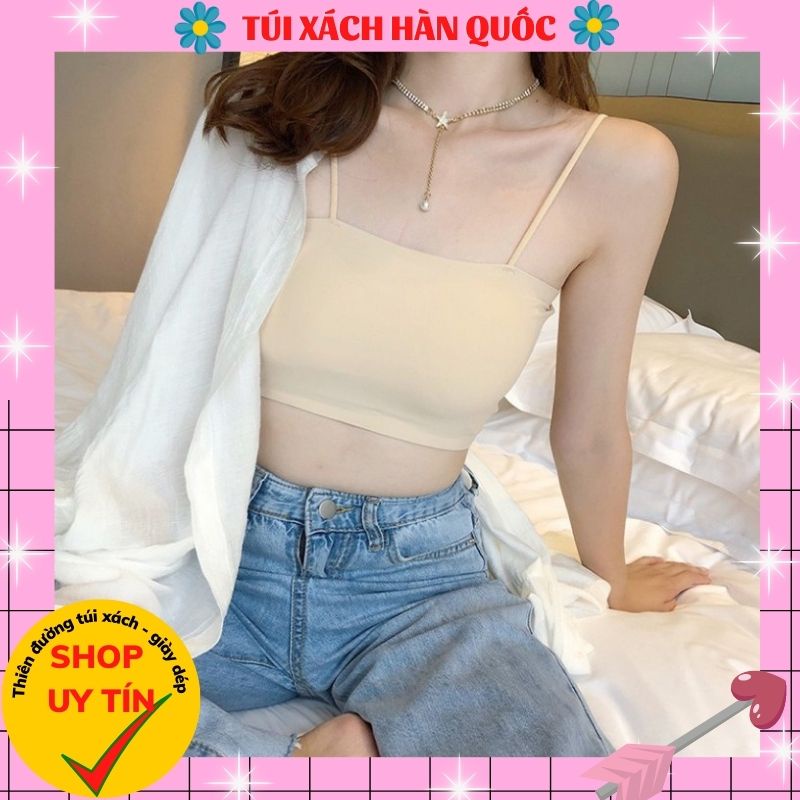 Áo Bra su đúc 2 dây xinh xắn, tập gym/yoga thể thao dáng crotop hàng xịn giá rẻ - Quây 2 Dây 311
