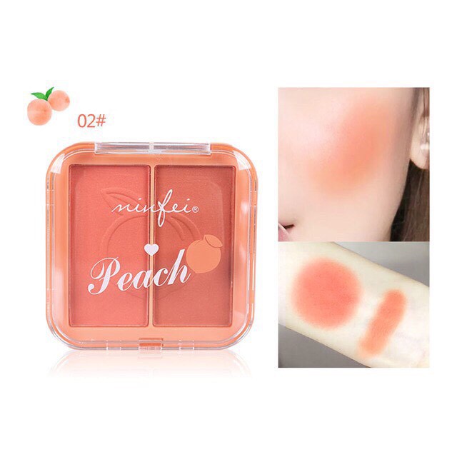 Phấn Má Hồng 2 Ngăn Minfei Peach Hàng Nội Địa Trung - YZ BEAUTY