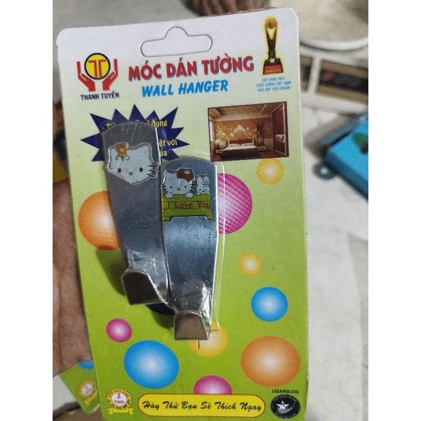 vỉ  móc dán tường inox