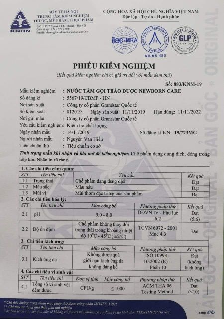Newborn Care Nước tắm thảo dược cho trẻ .