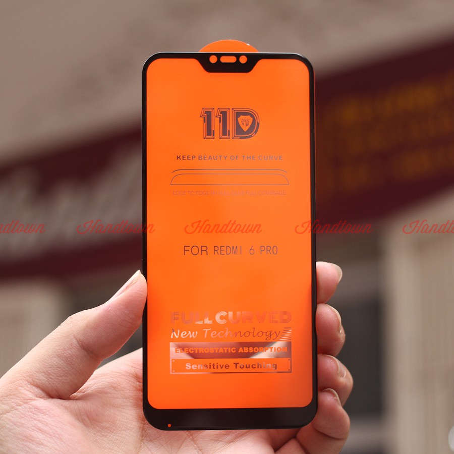 Kính Cường Lực 11D Xiaomi Redmi 6 pro Full Màn Đen MIETUBL