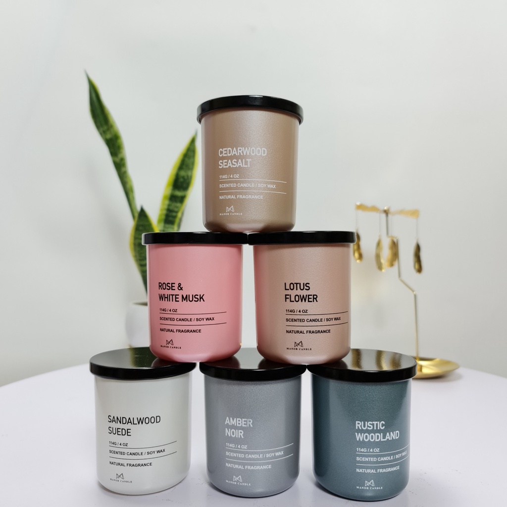 Nến thơm Manor Candle - Tinh dầu cao cấp nhập khẩu - Size 4oz 114g- An Toàn không khói