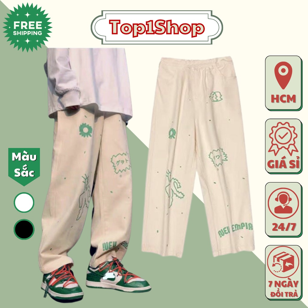 [FORM ĐẸP] QUẦN DÀI NỈ TRƠN SWEATPANTS UNISEX FORM RỘNG TOP1SHOP