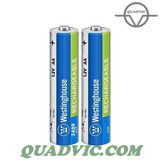 Bộ 2 viên pin aa 2a Westinghouse 2400mah dung lượng cao Ni-MH BH 6 tháng QUADVIC.COM N00287