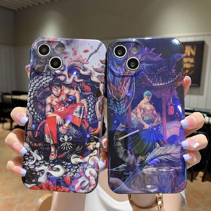 Ốp Điện Thoại Họa Tiết luffy zoro Bóng Nhiều Màu Cho iPhone 13 12 11 Pro Max X Xs Max XR 8Plus