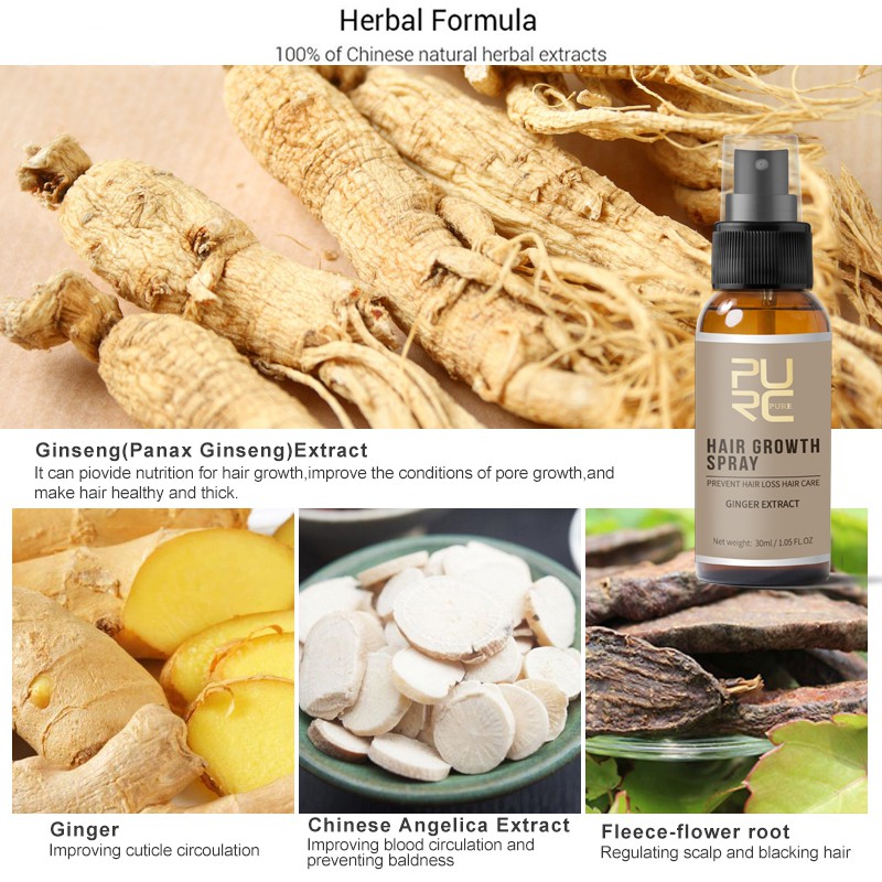 Chai Xịt Kích Thích Mọc Tóc PURC Kiểu Dáng Tiện Dụng 30ML | BigBuy360 - bigbuy360.vn