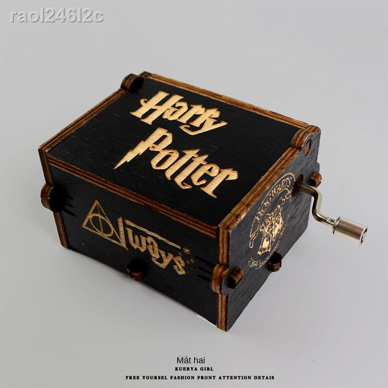 Tuyệt vời Erya Harry Potter Hộp nhạc bằng gỗ quay tay Hộp nhạc cổ điển Món quà sinh nhật bạn gái dành ch