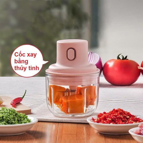 Máy xay cầm tay mini sạc điện đa năng, dung tích 250ml [Hàng Cao Cấp Loại 1]