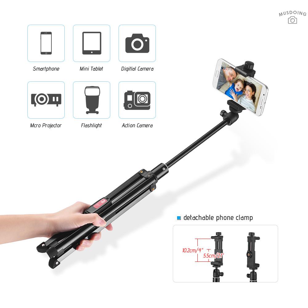 Giá Đỡ Ba Chân 55inch Linh Hoạt Kèm Điều Khiển Từ Xa Cho Iphone X 8 7 6 Plus Samsung Galaxy Note 8 / S8 For Gopro Hero 6 / 5 / 4 / 3 + Dslr